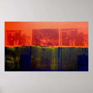 Röd och blå poster