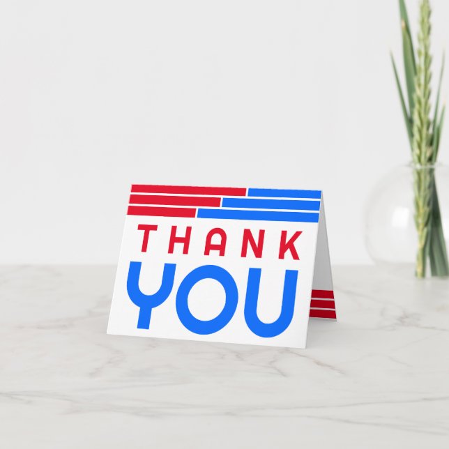 Röd och blå Pub Studenten Tack Kort (Framsida)