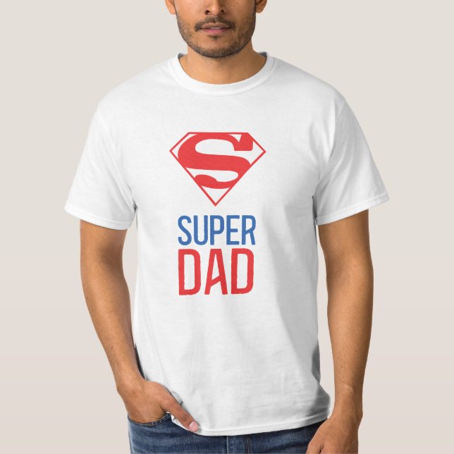 Röd och blå Toppen Pappa Fars dag T Shirt (Framsida)