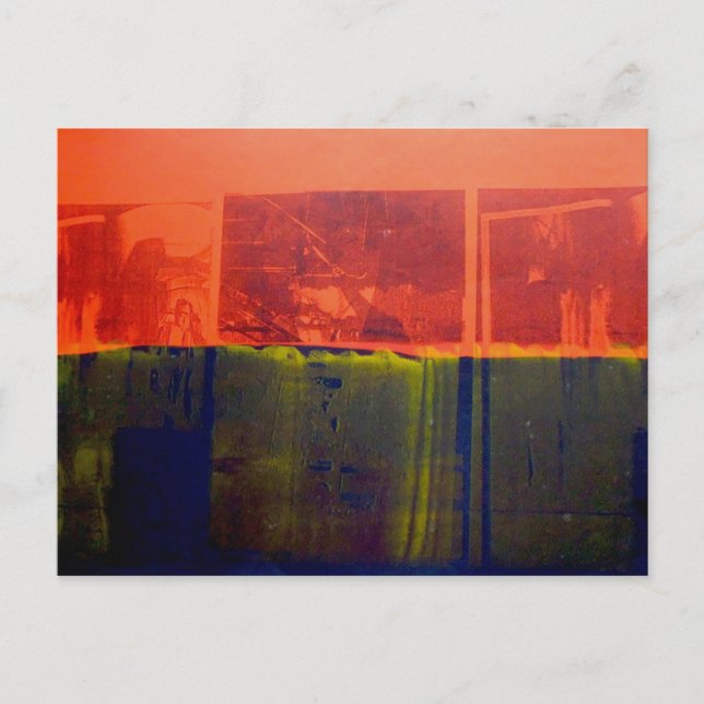 Röd och blå vykort (Framsida)