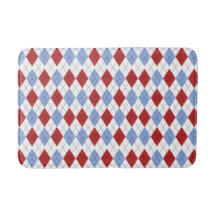 Röd och blåttpläd