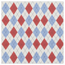 Röd och blåttpläd