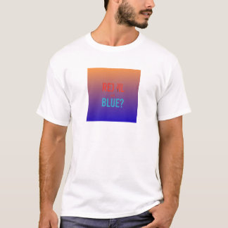 Röd och blekt t-shirt