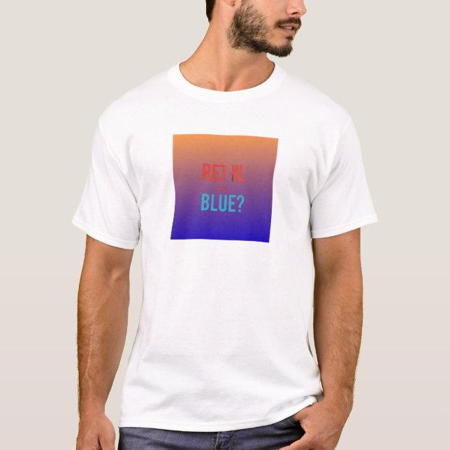 Röd och blekt t-shirt (Framsida)