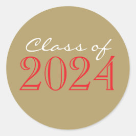 Röd och bronze Studenten kuvertförslutningsfästen Runt Klistermärke