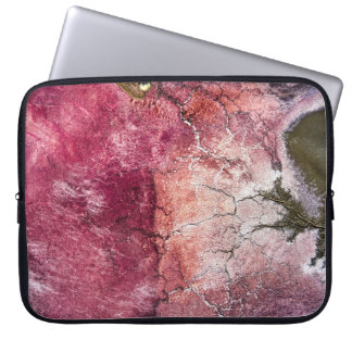 Röd och brun abstrakt laptop fodral