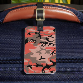 Röd och brun kamouflage, militär, armé bagagebricka