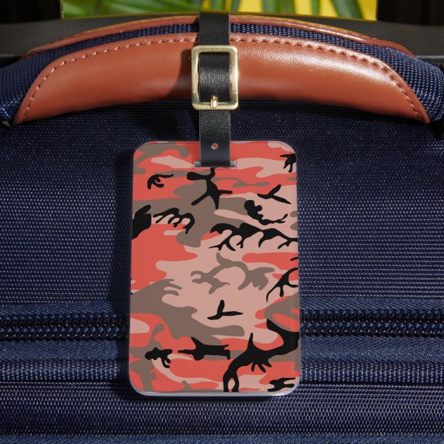 Röd och brun kamouflage, militär, armé bagagebricka (Framsida Insitu 2)