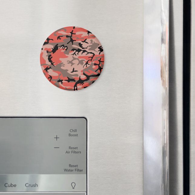 Röd och brun kamouflage, militär, armé magnet (In Situ (Fridge))