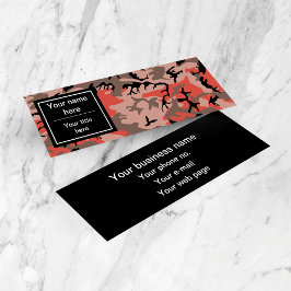 Röd och brun kamouflage, militär, armé mini visitkort