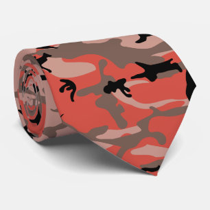 Röd och brun kamouflage, militär, armé slips