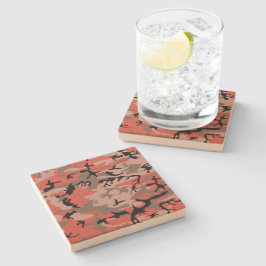 Röd och brun kamouflage, militär, armé stenunderlägg