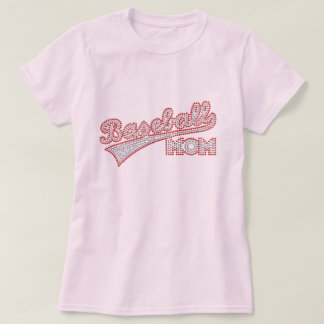 Röd och för grå färgbaseballmamma skjorta t-shirt