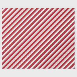 Röd och för vit diagonal rand som slår in pappe presentpapper