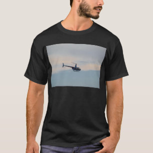 Röd och för vit R44 helikopter T-shirt