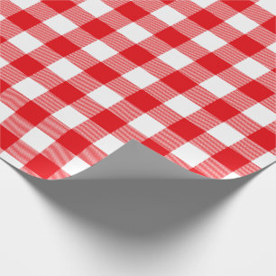 Röd och för vitbuffelkontroll mönster presentpapper