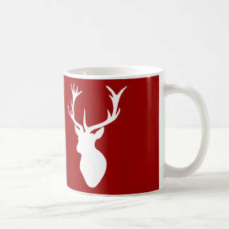 Röd och för vitjulhjort för fullvuxen hankronhjort kaffemugg