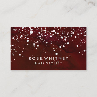 Röd och för vitsnökreativ visitkort