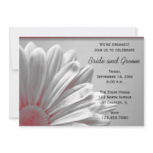 Röd och Grått Blommigt Högdagrar Förlovningsfest