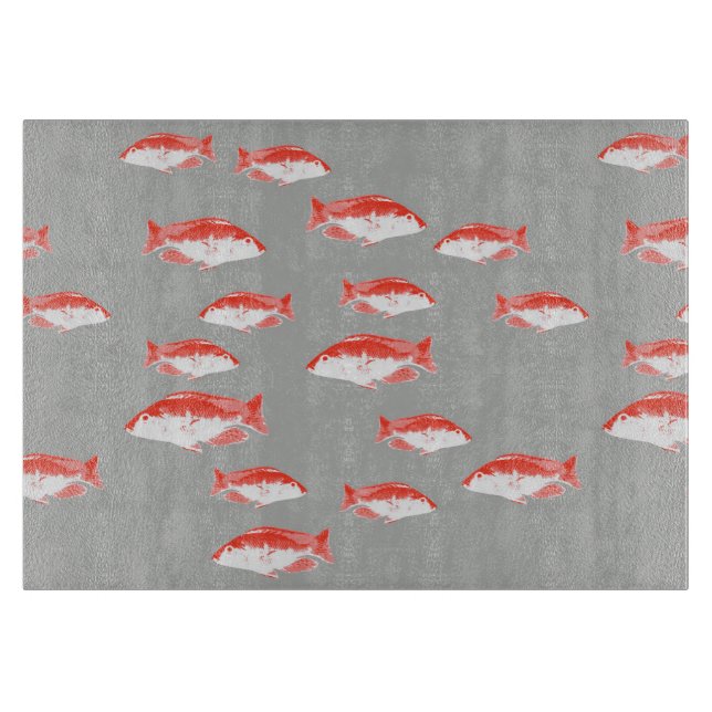 Röd och grått-fisk (Framsidan)