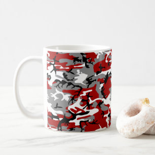 Röd- och Grått-kamouflage, militär, armé Kaffemugg