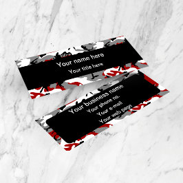 Röd- och Grått-kamouflage, militär, armé Mini Visitkort