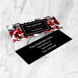 Röd- och Grått-kamouflage, militär, armé Mini Visitkort