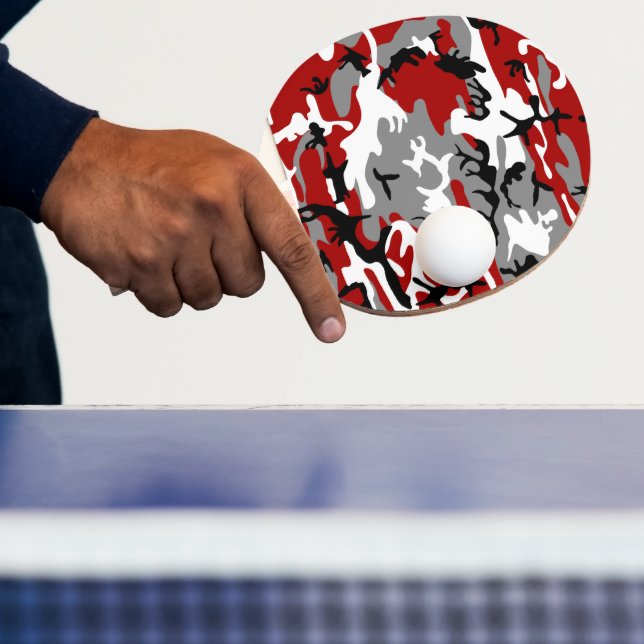 Röd- och Grått-kamouflage, militär, armé Pingisracket (Insitu)