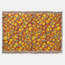 Röd och grått netto på en gult.