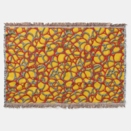 Röd och grått netto på en gult. filt