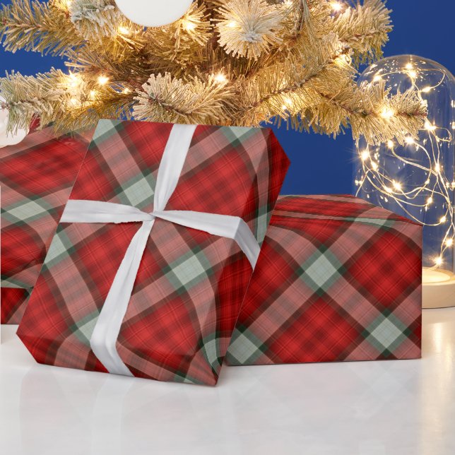 Röd och Grått Play-julen Mönster Presentpapper (Helgdagar)