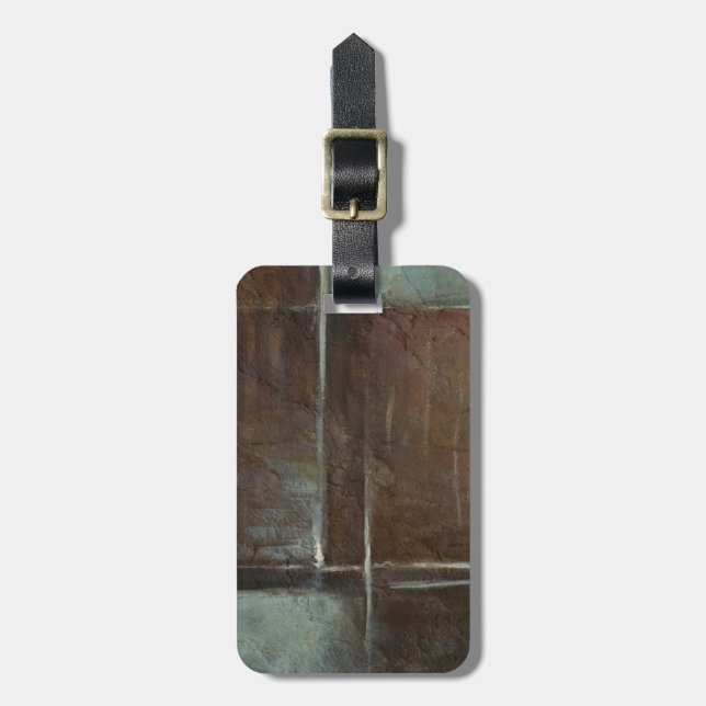 Röd och Grått, tegelvägg Bagagebricka (Vertikal Framsida)