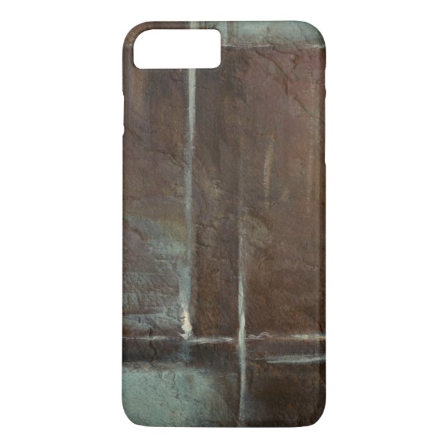 Röd och Grått, tegelvägg Case-Mate iPhone Skal (Baksida)