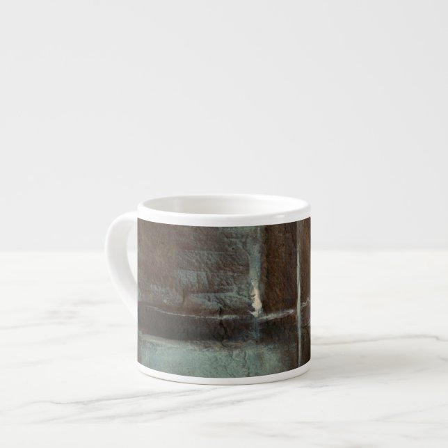 Röd och Grått, tegelvägg Espressomugg (Framsida vänster)