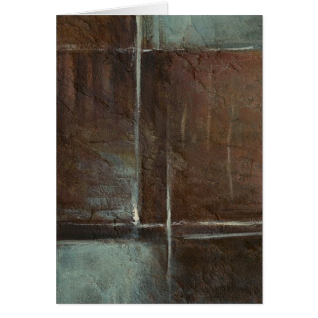 Röd och Grått, tegelvägg Hälsningskort (Framsidan)