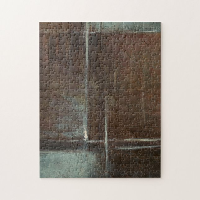 Röd och Grått, tegelvägg Pussel (Vertikal)