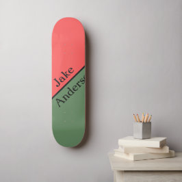 Röd och Grön 45 Grader Minimalistisk Mini Skateboard Bräda 18,5 Cm