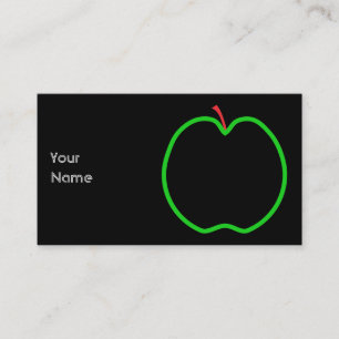 Röd och grön Apple design för svart, Visitkort