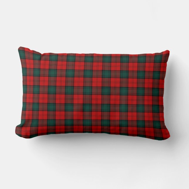 Röd och grön klan Stewart av Atholl Tartan Lumbarkudde (Framsida)