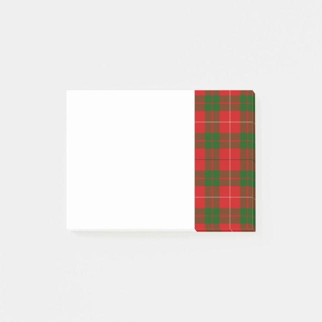 Röd och grön klanMacKinnon Tartan Post-it Block (Framsida)