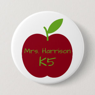Röd och grön lärare Apple personlig Knapp