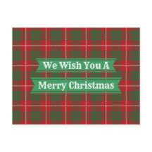 Röd och grön rutig