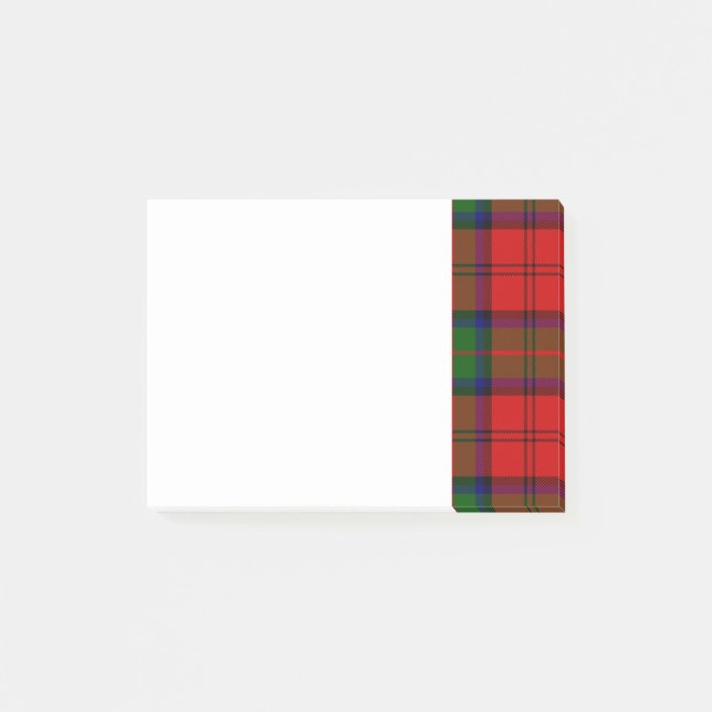 Röd och grön Tartan av klan MacDuff Post-it Block (Framsida)