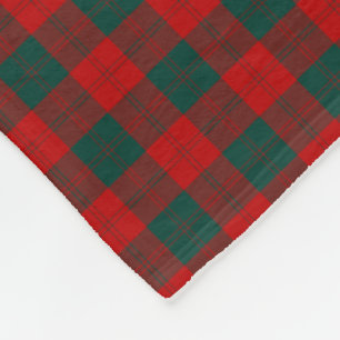Röd och grön Tartan för Erskine klan Fleecefilt