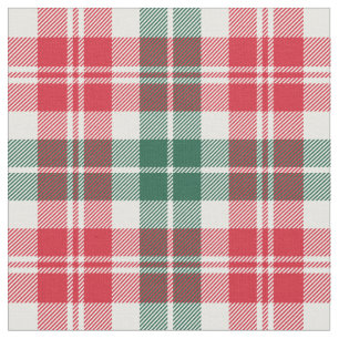 Röd och grön Tartan Rutig Jul Tyg