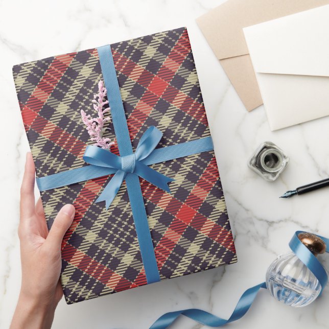 Röd och grön Tartan-rutig Personlig  Presentpapper (Gifting)