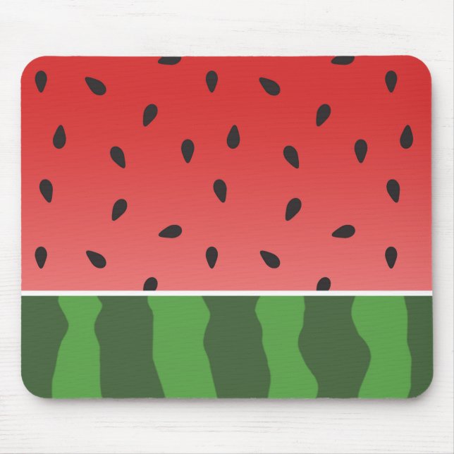 Röd och grön vattenmelon Mousepad Musmatta (Framsidan)