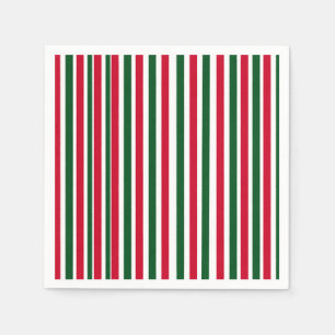 Röd och Grönt Candy cane jul Rand Pappersservett