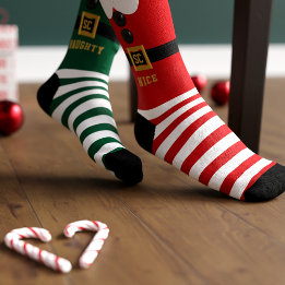 Röd och Grönt Elf Naughty och Nice-julklapp