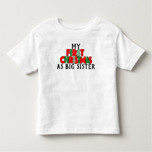 Röd och Grönt Första julen till Big Sister T Shirt